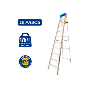 Escalera Aluminio Tijera Simple Ascenso de 10 Pasos-Bronco American Ladder