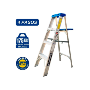 Escalera Aluminio Tijera Doble Ascenso de 4 Pasos-Bronco American Ladder